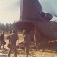 70-15023 - Aircraft was from 196th Aviation Company, 269th Aviation Battalion.  Unloading at destination.  Ft. Bragg, NC