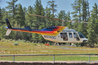 N5743C @ GCN - 1980 Bell Helicopter Textron 206L-1, c/n: 45474 at Grand Canyon - by Terry Fletcher
