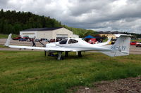 SE-LYI @ ESOW - Diamond DA42 Twin Star parked at Västerås Hässlö airport, Sweden - by Henk van Capelle