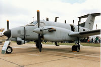 85-0154 @ MHZ - RC-12K Huron, callsign Argus 69, of 1st Military Intelligence Battalion at Weisbaden on display at the 1995 Mildenhall Air Fete. - by Peter Nicholson