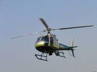 N950LA @ POC - On final, air taxiing on taxiway Sierra towards LA County helipads - by Helicopterfriend