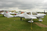 OE-DXK @ EGBK - Diamond DA40NG, c/n: N016 exhibited at AeroExpo 2011 at Sywell