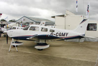 G-CGMY @ EGBK - Piper PA-28-181, c/n: 2843680 exhibited at 2011 AeroExpo at Sywell