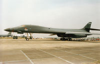 86-0132 @ EGVA - B-1B Lancer named Oh Hard Luck, callsign Hawk 85, of the 7th Bomb Wing at Dyess AFB on display at the 1994 Intnl Air Tattoo at RAF Fairford. - by Peter Nicholson