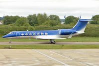 4K-AI06 @ EGGW - 2010 Gulfstream G550 c/n 5277 called at Luton on fuel stop - by Terry Fletcher