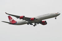 G-VWIN @ KORD - Virgin Atlantic Airbus A340-642 Lady Luck, VIR39 arriving from EGLL, RWY 10 approach KORD. - by Mark Kalfas