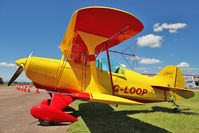 G-LOOP @ EGBG - 1973 Mallison D PITTS S-1C (4 AILERON), c/n: 850
resident at Leicester - an explosion of colour on a blue sky day !!