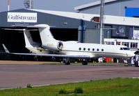 N132SD @ EGGW - Gulfstream V ex 8P-MAK - by Chris Hall