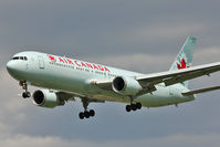C-FTCA @ EGLL - Air Canada 1989 Boeing 767-375ER, c/n: 24307 on short Finals to Heathrow - by Terry Fletcher