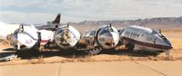 N420MX @ IGM - Scrapped fuselage. Kingman AZ 2002 - by G-ANWX