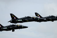 XX174 @ EGOV - formation take off by three Hawks. - by Joop de Groot
