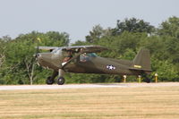 N1828B @ KEOK - Starting take-off roll on Runway 14 - by Glenn E. Chatfield