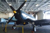 96885 - Vought F4U-4 Corsair in the Hangar of the USS Midway Museum, San Diego CA