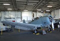 54654 - Douglas SBD-6 Dauntless (rebuilt with aft fuselage of 54654 and parts of other SBDs) in the Hangar of the USS Midway Museum, San Diego CA