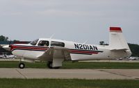 N201AN @ KOSH - Mooney M20J - by Mark Pasqualino