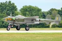 N79123 @ OSH - 1945 Lockheed P-38L-5, c/n: 422-8235 , ex 44-27231 ,  arriving at 2011 Oshkosh - by Terry Fletcher
