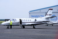 CS-DHN @ EGNT - NetJets Transportes Aereos - by Chris Hall