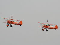 N74189 @ EGNT - with SE-BOG of the Breitling 'Wing Walkers' Display Team - by Chris Hall