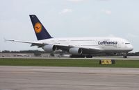 D-AIMD @ MCO - Lufthansa A380 rolling down the runway 18R - by Florida Metal