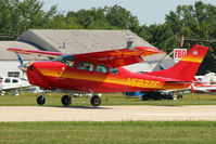 N5837F @ OSH - 1966 Cessna 210G, c/n: 21058837 landing at 2011 Oshkosh - by Terry Fletcher