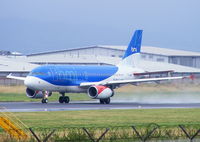 G-DBCF @ EGAC - BMI A319 - by Chris Hall