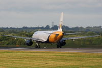 G-OZBL @ EGCC - Monarch A321 departing from RW23L - by Chris Hall