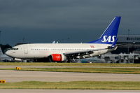 LN-TUK @ EGCC - SAS Scandinavian Airlines - by Chris Hall
