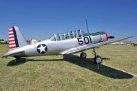 N2808 @ OSH - 1942 Vultee/reed Ron BT-13A, c/n: AAF-41-22410A at 2011 Oshkosh - by Terry Fletcher