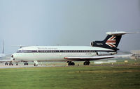 G-AVFM @ LHR - Trident Two of British Airways joining Runway 27L at Heathrow in November 1974. - by Peter Nicholson