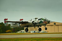 N9079Z @ GED - B-25 Panchito Named after 43-28147 of the 396th Bomb Squadron. Hangared at GED - by R.Blasdel