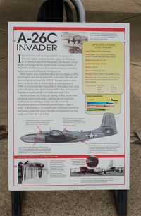 44-35523 @ DOV - Information Plaque for the 1944 Douglas A-26C Invader at the Air Mobility Command Museum, Dover AFB, DE - by scotch-canadian