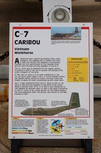 63-9760 @ DOV - Information Plaque for the 1963 De Havilland Canada C-7B Caribou at the Air Mobility Command Museum, Dover AFB, DE - by scotch-canadian
