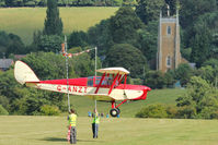 G-ANZT - Participant at the 80th Anniversary De Havilland Moth Club International Rally at Belvoir Castle , United Kingdom - and limboing as part of the Captain Neville's Flying Circus routine - by Terry Fletcher