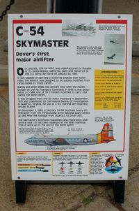 44-9030 @ DOV - Information Plaque for the 1944 Douglas C-54M Skymaster at the Air Mobility Command Museum, Dover AFB, DE - by scotch-canadian