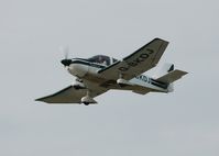 G-BKDJ @ EGFH - Visiting Robin Petit Prince of Cotswold Aero Club departing Runway 22. - by Roger Winser