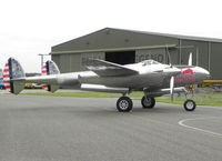 N25Y @ EHLE - P-38 Lightning at the Aviodrome  Aviation Museum.
Warbirds Fly In and show - by Henk Geerlings
