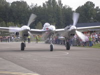 N25Y @ EHLE - P-38 Lightning at the Aviodrome  Aviation Museum.
Warbirds Fly In and show - by Henk Geerlings