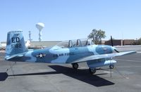 N18255 @ KFFZ - Beechcraft A45 (T-34 Mentor) outside the CAF Museum at Falcon Field, Mesa AZ - by Ingo Warnecke