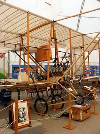 BAPC391 @ EGLF - Full size replica of British Army Aircraft Number 1A in which Samuel Franklin Cody, on 16 October, 1908  made the first powered, controlled flight in the UK of a heavier than air machine. - by Chris Hall