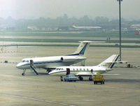 F-BUYE @ LHR - Europe Falcon Service Falcon 20E visiting Heathrow in May 1978. - by Peter Nicholson