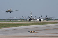 N529B @ FTW - N87745 landing while CAF B-29 FiFi taxi's out for takeoff At Meacham Field - Fort Worth, TX