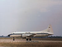 N5DG @ LHR - Former German Air Force Convair 340 visiting Heathrow in September 1975. - by Peter Nicholson