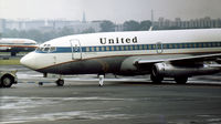 N9054U @ DCA - Boeing 737-222 named City of Sacramento of United Airlines preparing to depart from Washington National in May 1972. - by Peter Nicholson