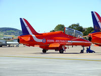 XX294 @ EGQL - Red arrows Hawk on the flightline at Leuchars airshow 2009 - by Mike stanners