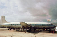 N111DG @ KFLL - DC-6B as seen at Fort Lauderdale in November 1979. - by Peter Nicholson