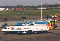 G-XBHX @ EHAM - British Airways. Spcl cs tail ; BA's World ImageTail Designs.
Design is Grand Union is a brightly coloured rose design using the 200 year-old style art found on the narrowboats of Grand Union Canal - by Henk Geerlings