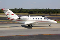 N525MF @ PDK - GSJ Air LLC Cessna 525 CitationJet 1 N525MF taxiing to RWY 2R for departure to Manhattan Regional Airport (KMHK), Kansas. - by Dean Heald