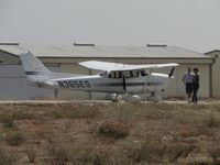 N365ES @ L67 - Cable ship having tire problems after landing safely on runway 17 - by Helicopterfriend