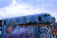 XS641 @ NONE - at a scrapyard in Elworth, near Sandbach, Cheshire, UK. It was repainted at the Glastonbury Music Festival June 2010 - by Chris Hall