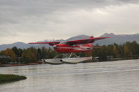 N4661Z @ LHD - Landing at Lake Hood Seaplane base Anchorage, AK - by BTBFlyboy